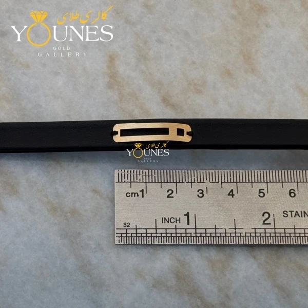 دستبند طلا چرم مردانه L149